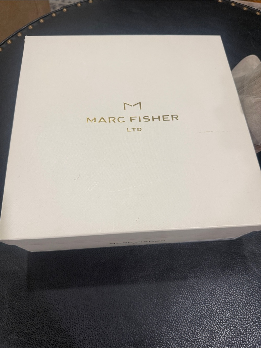 Marc Fisher Light Natural Suede Pointed Ankle Booties - Picture 4 of 5